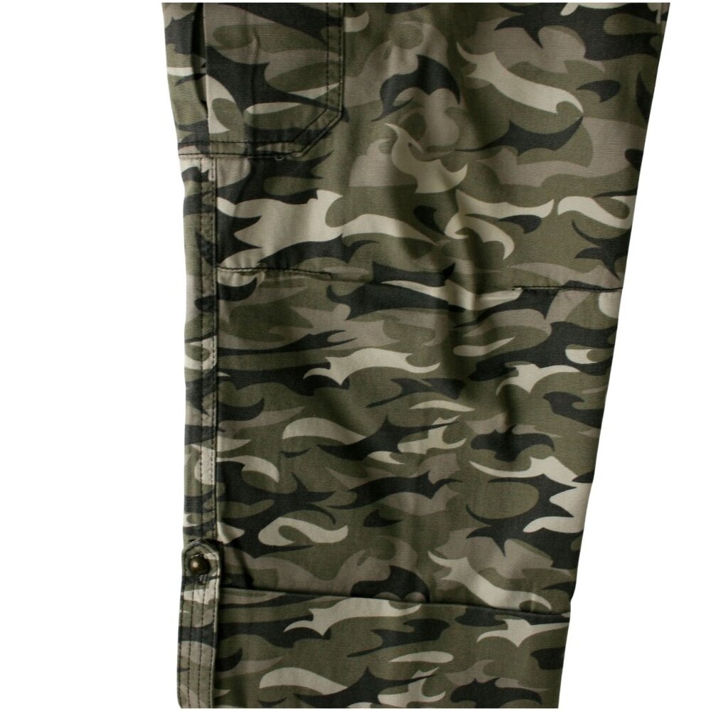 Harley-Davidson Camouflage Cargo Pants Women's Size 8 Cotton Blend Army Green - Picture 11 of 12